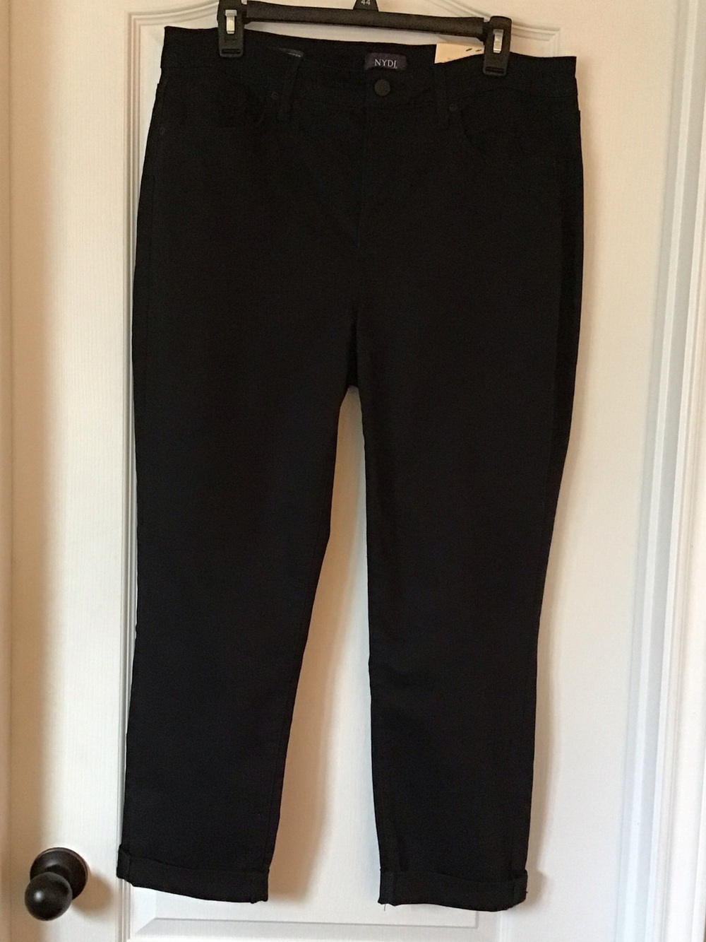 NYDJ Black Straight-Leg Jeans